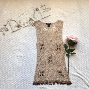 Hand knit sleeveless top